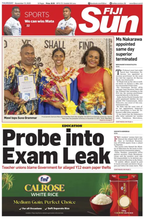 Cover of Fiji Sun