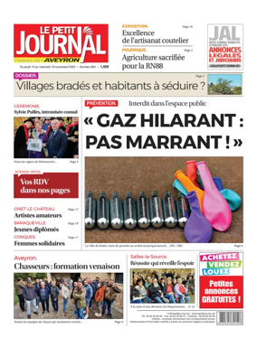Cover of Le Petit Journal - L'hebdo local de l'Aveyron