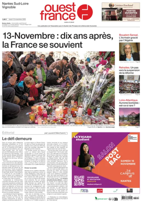 Cover of Ouest France (Nantes / Sud-Loire / Vignoble)