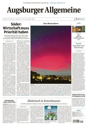 Cover of Augsburger Allgemeine (Ausgabe Stadt)