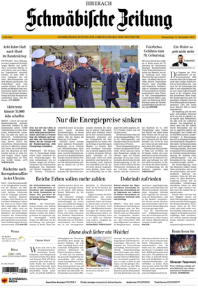 Cover of Schwaebische Zeitung (Biberach)