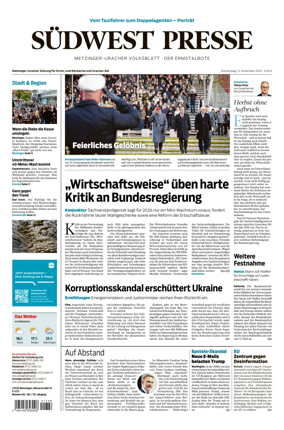 Cover of Südwest Presse (Metzinger Uracher Volksblatt / Der Ermstalbote)