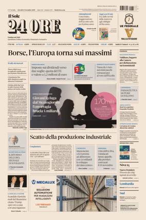 Cover of Il Sole 24 Ore
