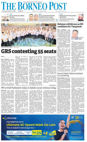 Cover of The Borneo Post (Sabah)