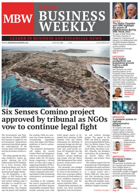 Cover of The Malta Business Weekly