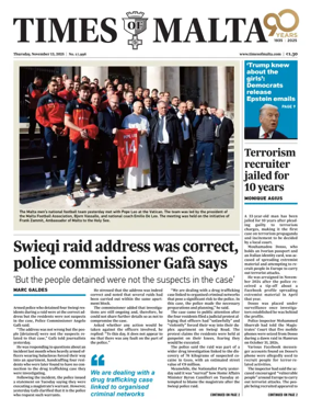 Cover of Times of Malta