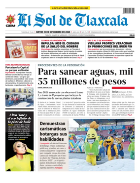 Cover of El Sol de Tlaxcala