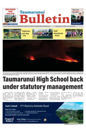 Cover of Taumarunui Bulletin