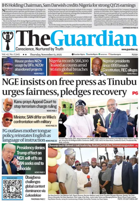 Cover of The Guardian Nigeria