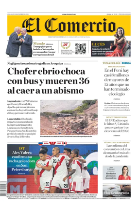 Cover of Diario El Comercio