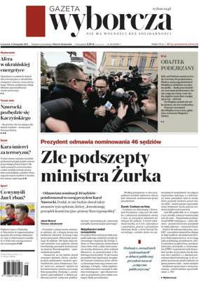 Cover of Gazeta Wyborcza
