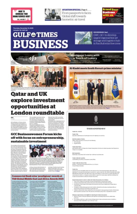 Cover of Gulf Times Business