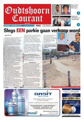 Cover of Oudtshoorn Courant