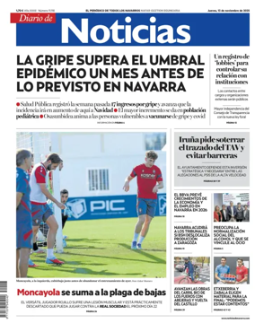 Cover of Diario de Noticias (Spain)