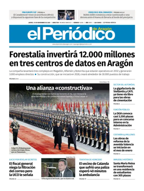 Cover of El Periódico Aragón