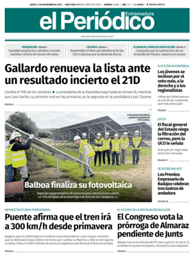 Cover of El Periódico Extremadura