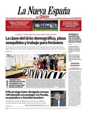 Cover of La Nueva España (Gijón)