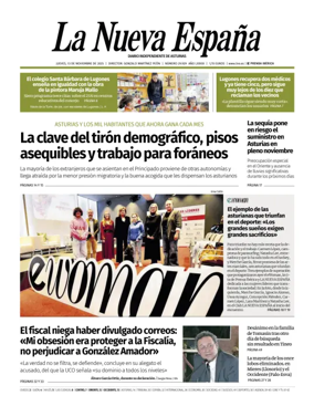 Cover of La Nueva España (Occidente)