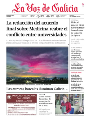 Cover of La Voz de Galicia (Ferrol)