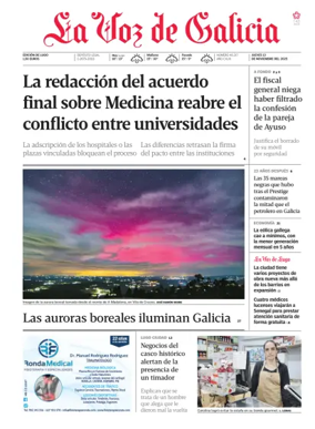 Cover of La Voz de Galicia (Lugo)