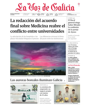 Cover of La Voz de Galicia (Pontevedra)