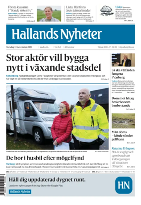 Cover of Hallands Nyheter