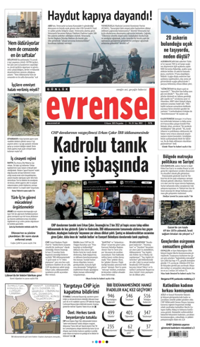 Cover of Evrensel Gazetesi