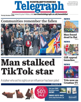 Cover of Northants Evening Telegraph