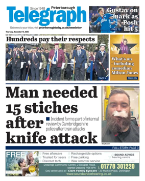 Cover of The Peterborough Evening Telegraph
