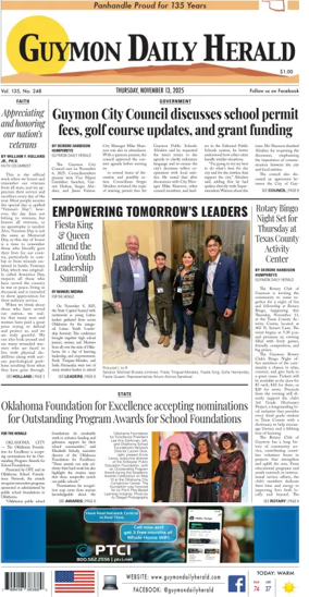 Cover of Guymon Daily Herald