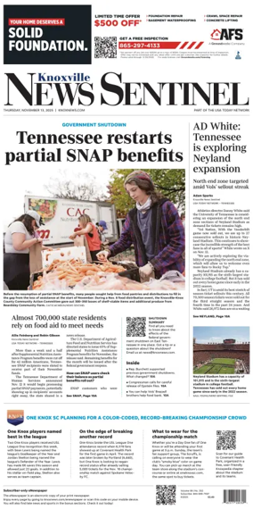 Cover of Knoxville News Sentinel
