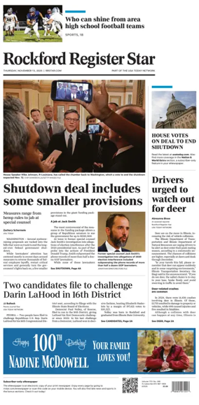 Cover of Rockford Register Star