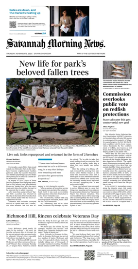 Cover of Savannah Morning News