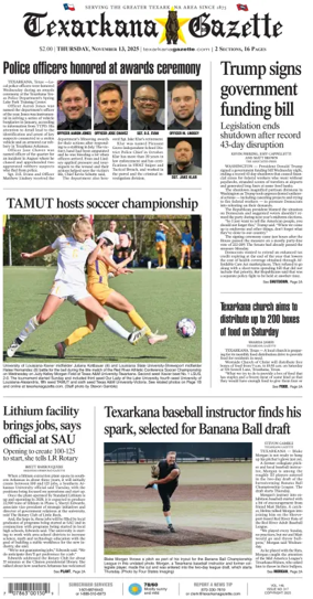 Cover of Texarkana Gazette