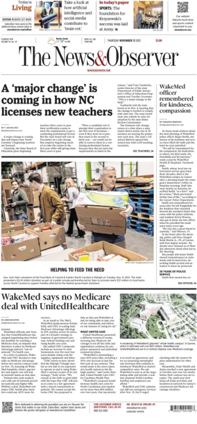 Cover of The News & Observer