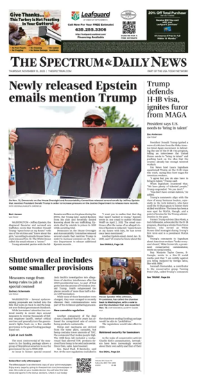 Cover of The Spectrum & Daily News