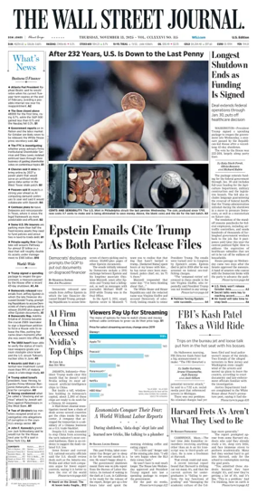 Cover of The Wall Street Journal