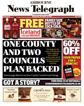 Cover of Ashbourne News Telegraph