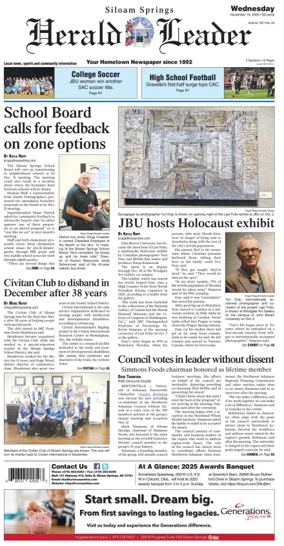 Cover of Siloam Springs Herald Leader