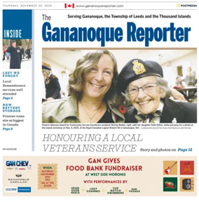 Cover of The Gananoque Reporter