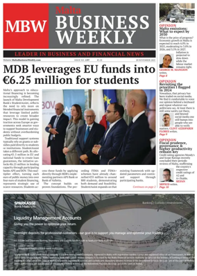 Cover of The Malta Business Weekly