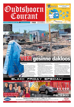 Cover of Oudtshoorn Courant