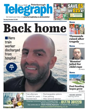 Cover of The Peterborough Evening Telegraph