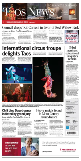 Cover of The Taos News