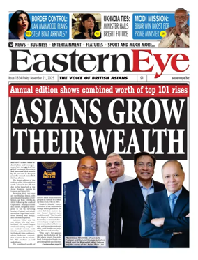 Cover of Eastern Eye (UK)