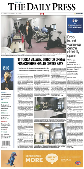 Cover of The Daily Press (Timmins)