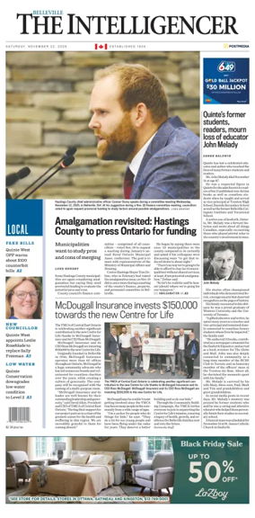 Cover of The Intelligencer (Belleville)