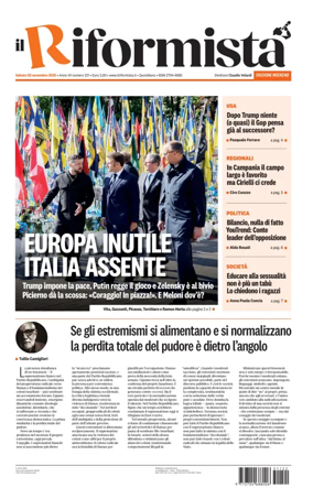 Cover of Il Riformista (Italy)