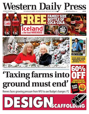 Cover of Western Daily Press (Saturday)