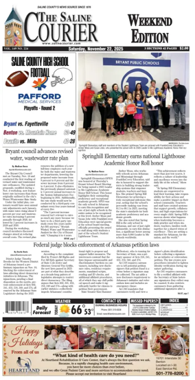 Cover of The Saline Courier Weekend